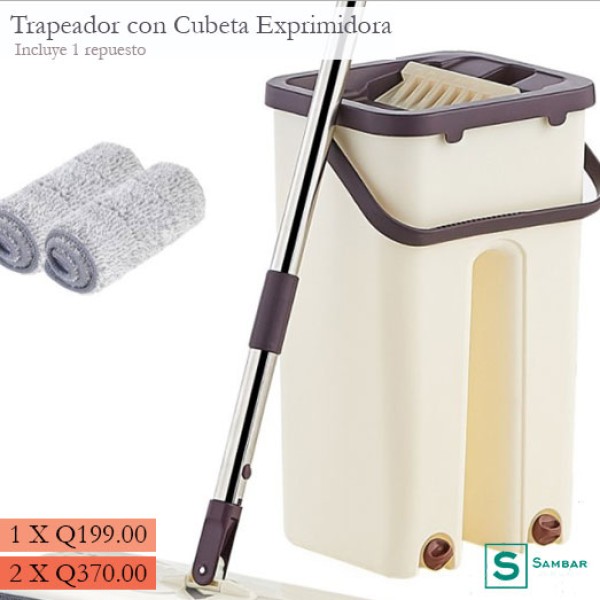 Trapeador con Cubeta Exprimidora