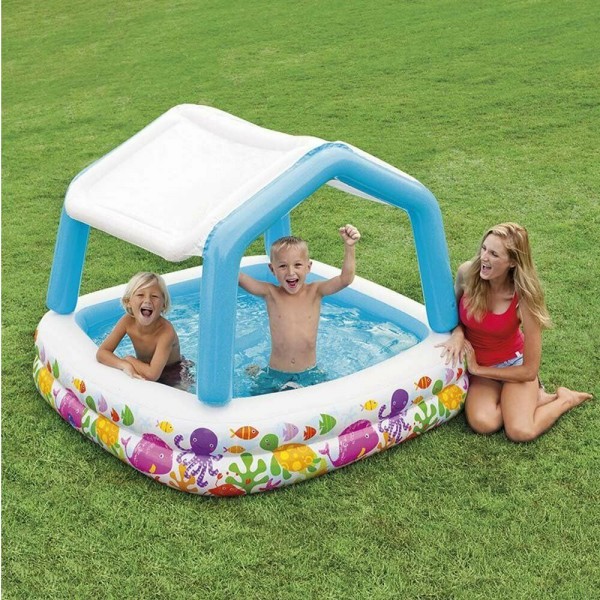 Piscina Intex Peces Techo