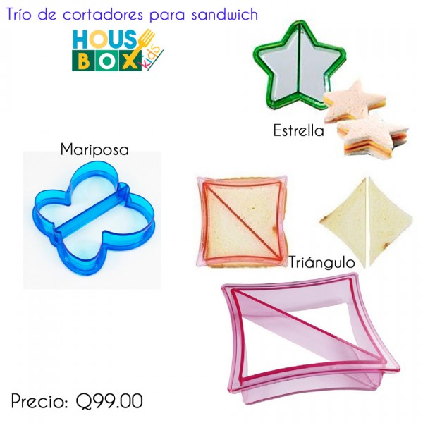 Cortadores de sandwich colores
